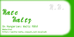 mate waltz business card